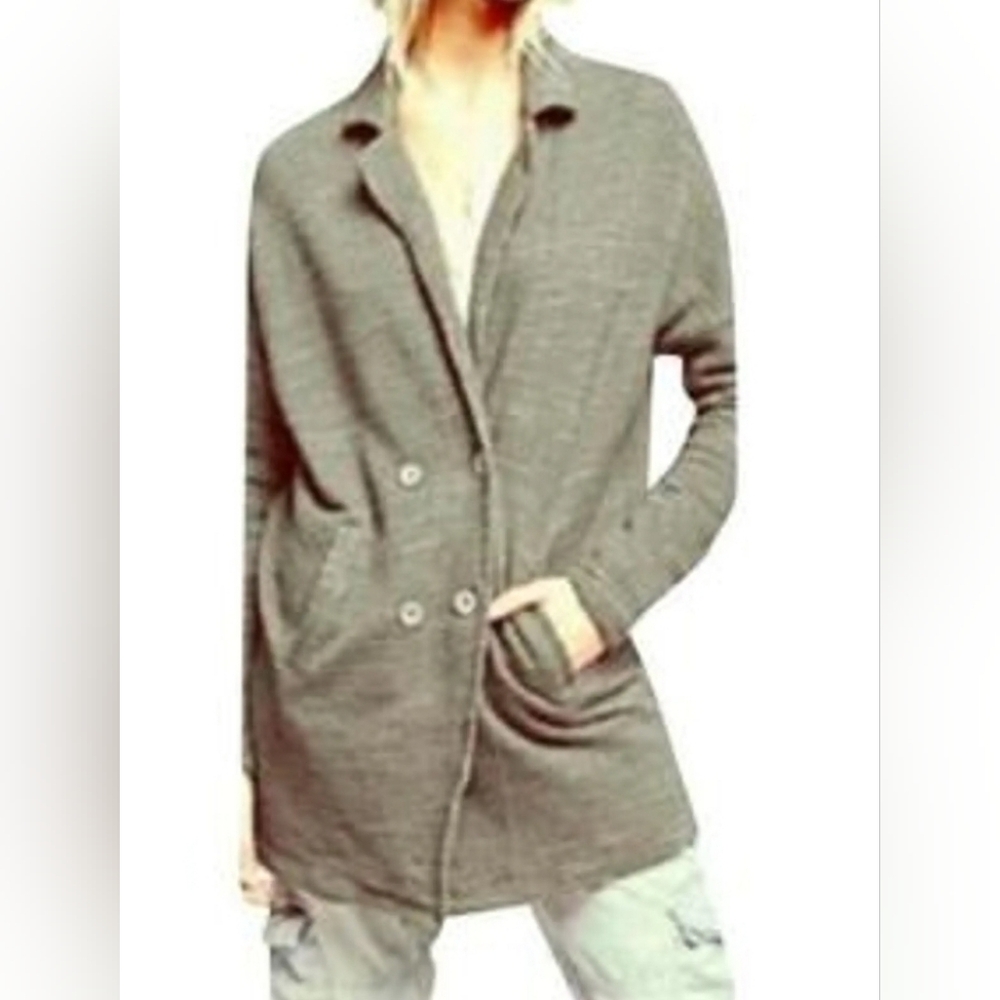 ✨️HP✨️Free People Green Double-Breasted Cardigan Size S